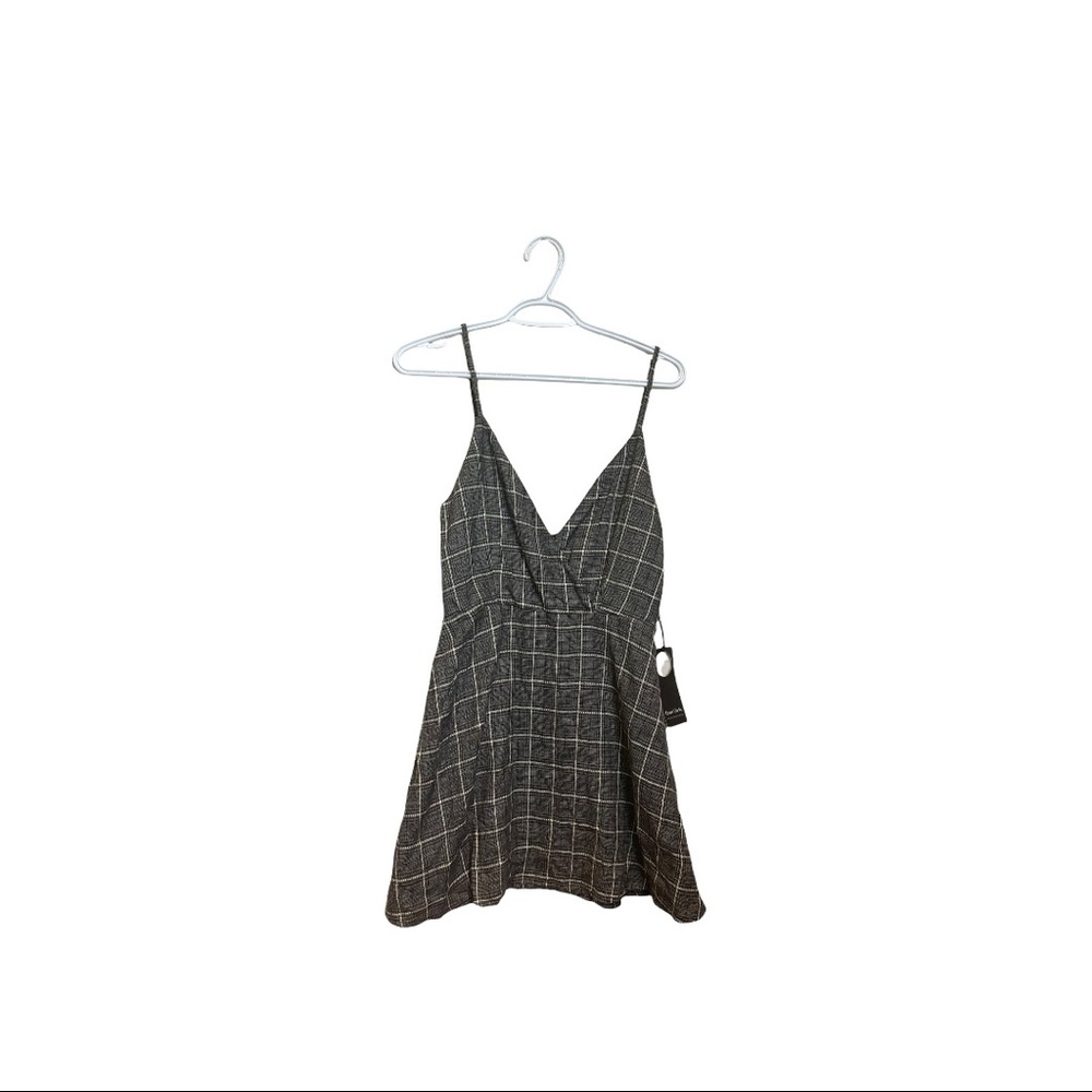 REVOLVE Privacy Please v-neck plaid spaghetti strap flow top NWT